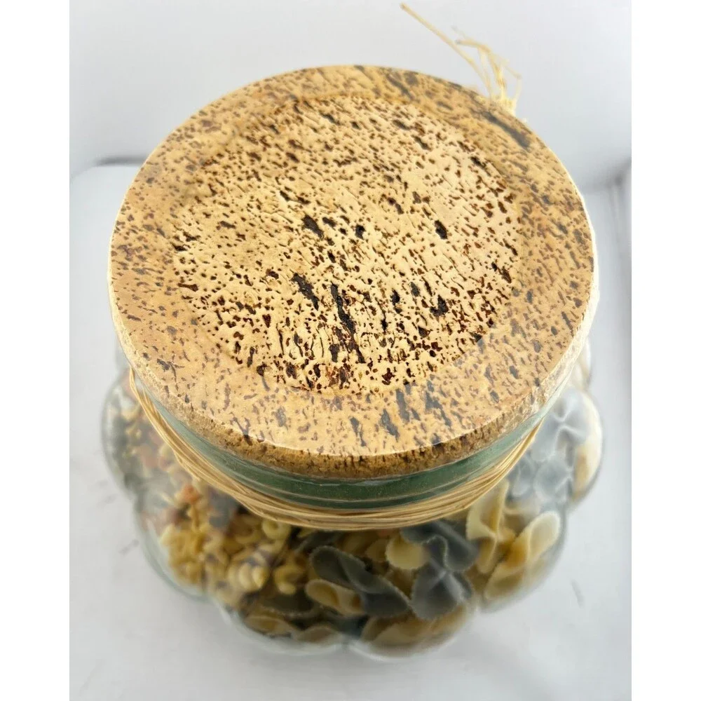 VTG NOS Pier 1 Apothecary Jar w/Pasta 7.5